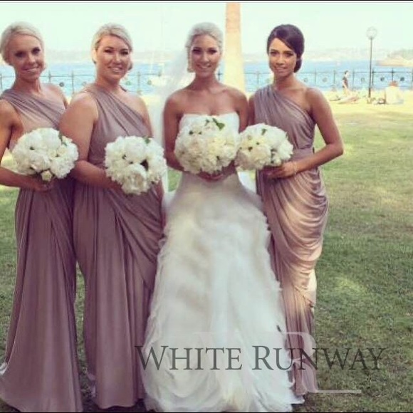 White Runway bridesmaid dress in Latte - Picture 3 of 6